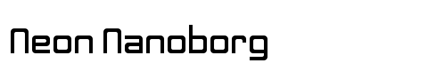 Neon Nanoborg font preview